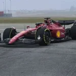Ferrari F1-75 car in Action